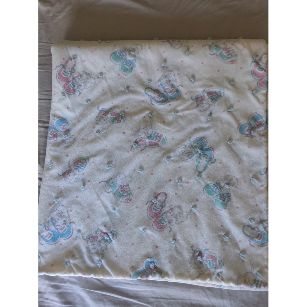 Vintage Handmade Baby Blanket 36x40